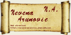 Nevena Arunović vizit kartica